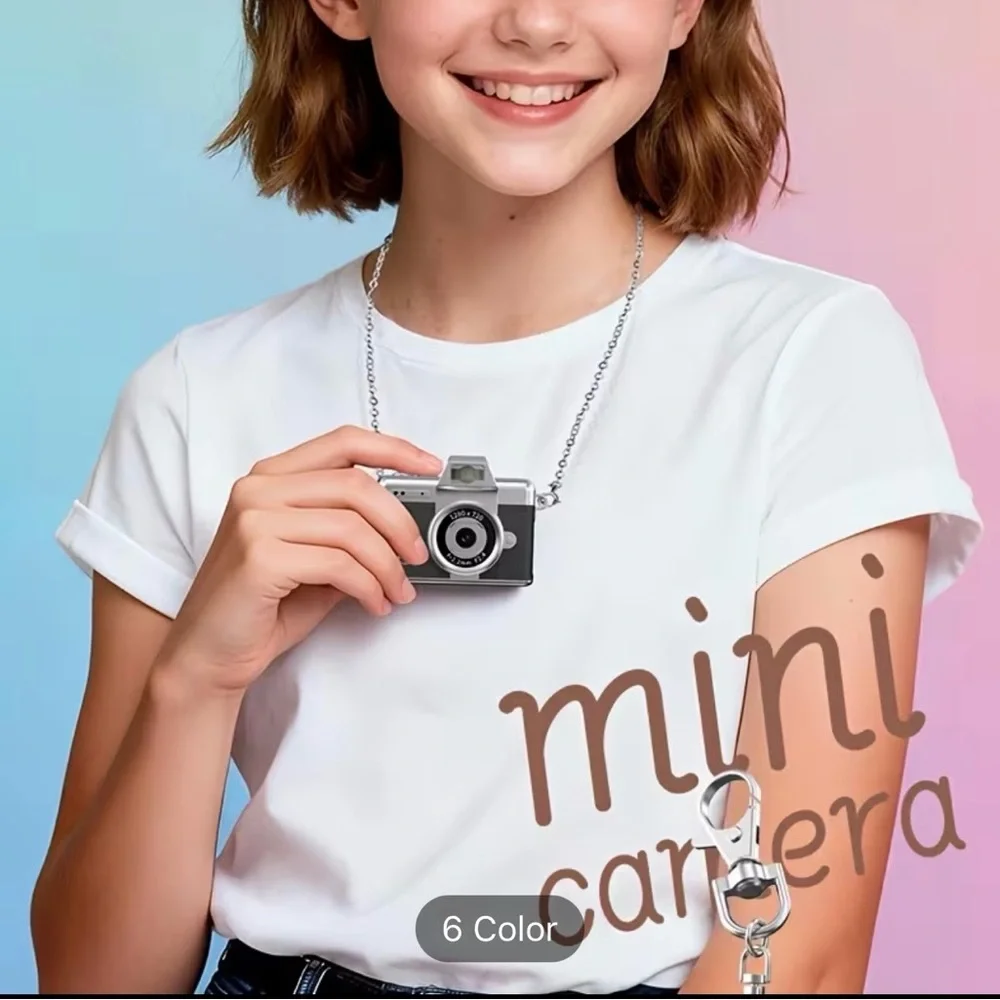 Black mini Digital Camera with Flip Screen